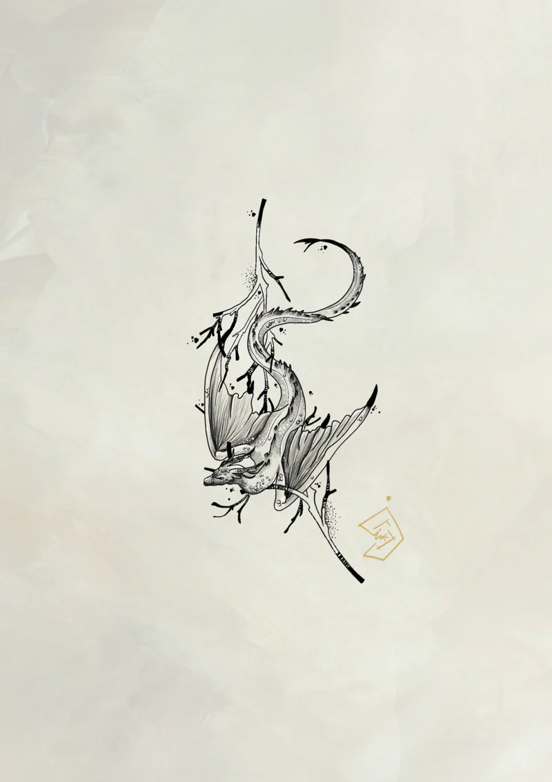 Flash tattoo Dragon 4