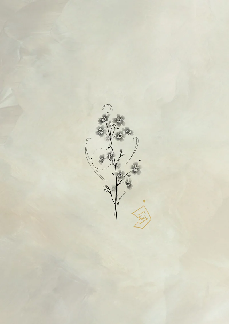 Flash tattoo Fleur 8